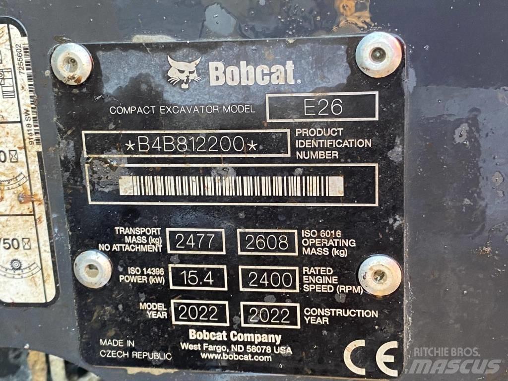 Bobcat E 26 Мини екскаватори < 7 т