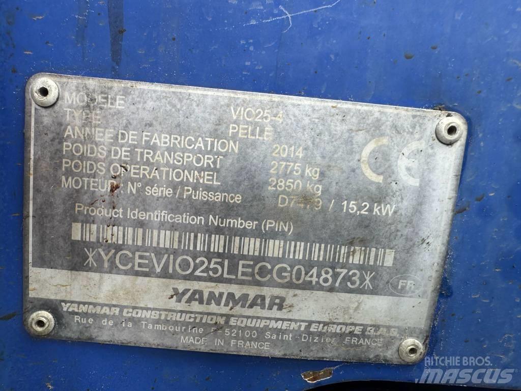 Yanmar Vio 25-4 Мини екскаватори < 7 т