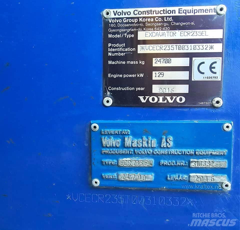Volvo ECR 235 EL Верижен екскаватор