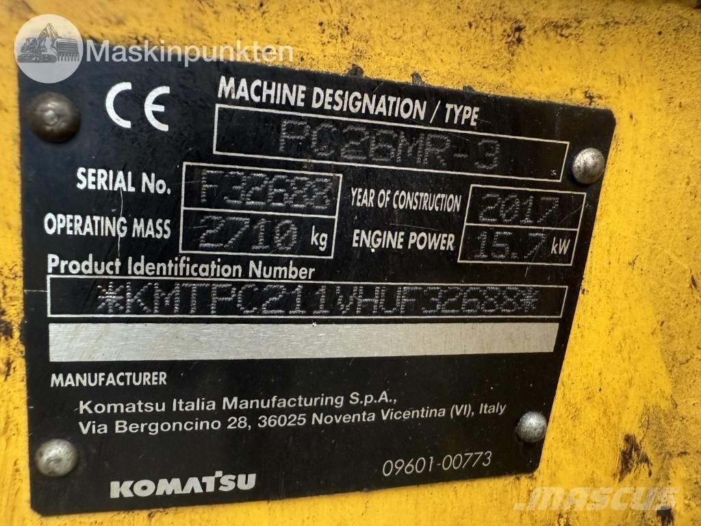 Komatsu PC 26 MR Мини екскаватори < 7 т