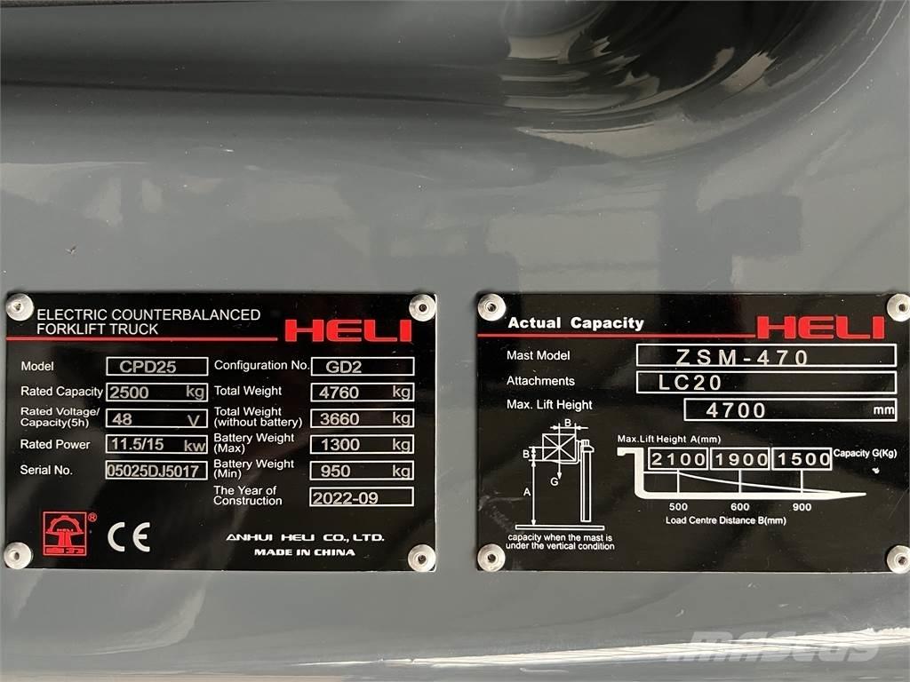Heli CPD25 GD2 / NEU Електрически вилични кари-повдигачи