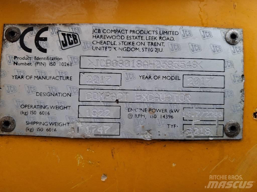 JCB 8018 CTS Мини екскаватори < 7 т