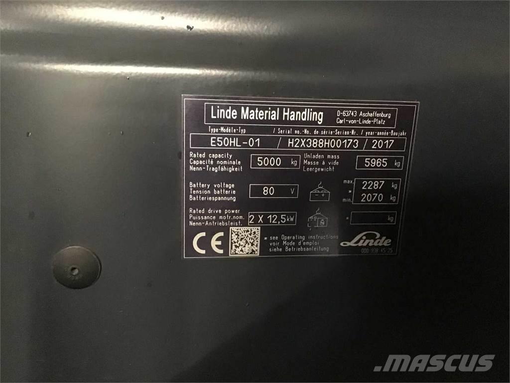 Linde E50HL Електрически вилични кари-повдигачи