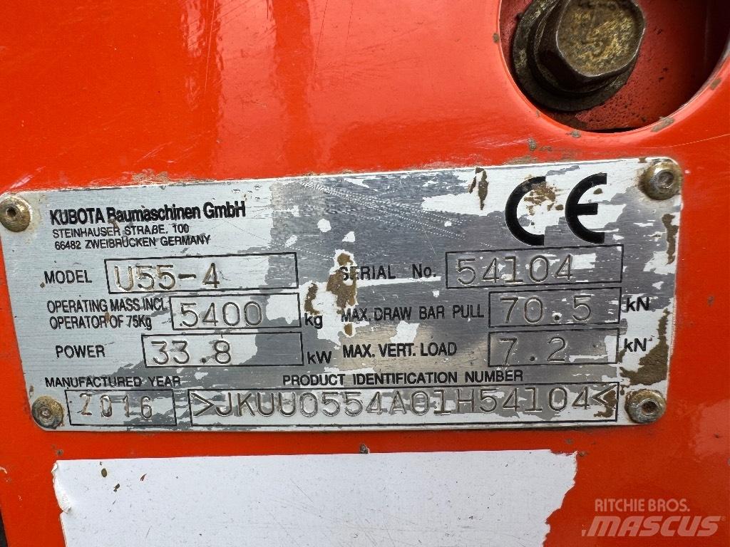 Kubota U 55-4 Мини екскаватори < 7 т