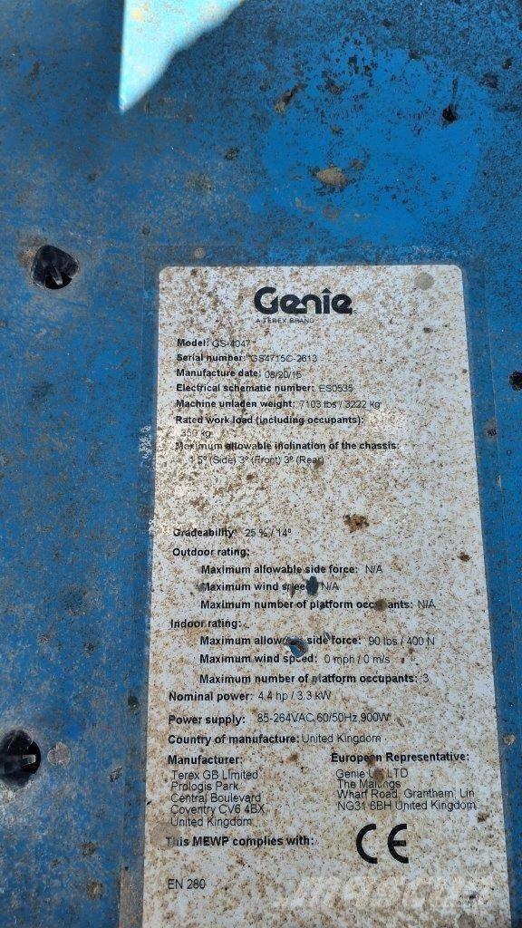 GENIE GS4047 Ножични работни платформи