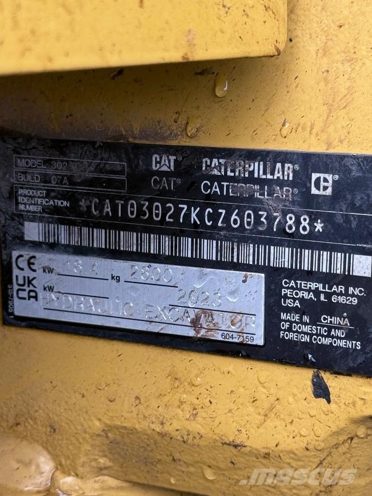 CAT 302.7 CR Мини екскаватори < 7 т