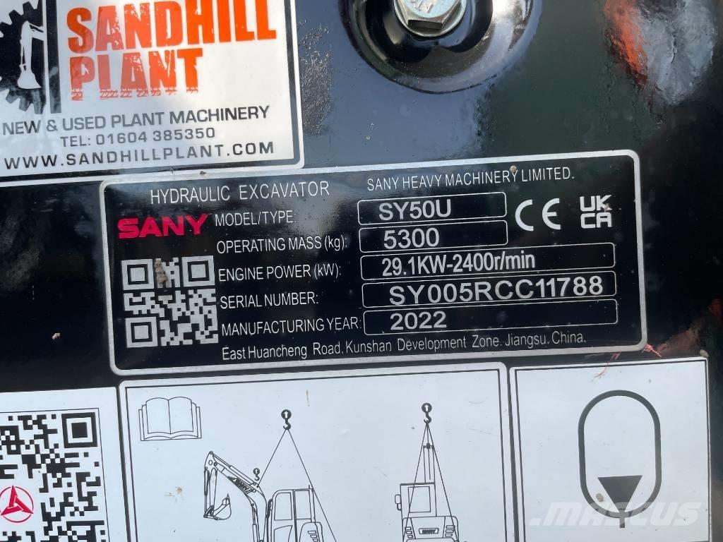 Sany SY 50 U Мини екскаватори < 7 т