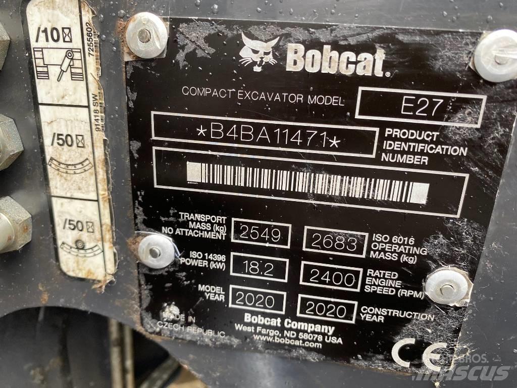 Bobcat E 27 Z Мини екскаватори < 7 т