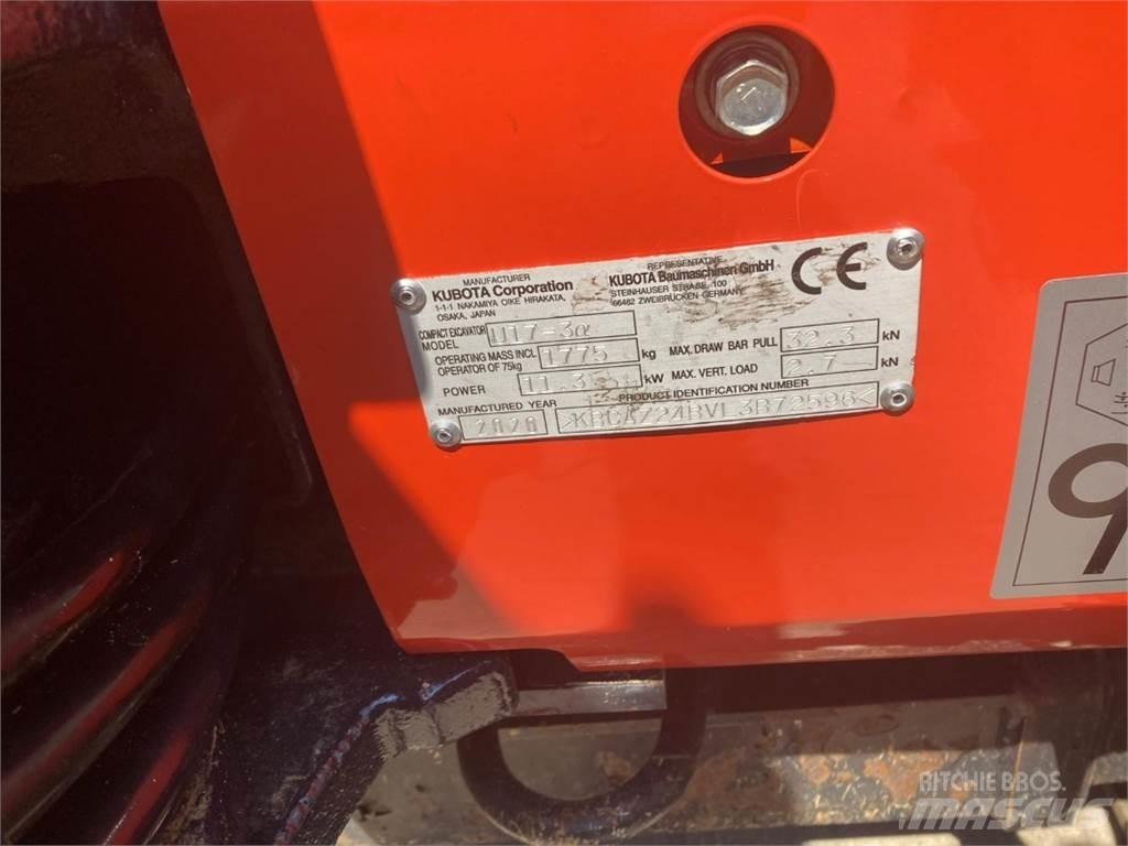 Kubota U17-3 Мини екскаватори < 7 т