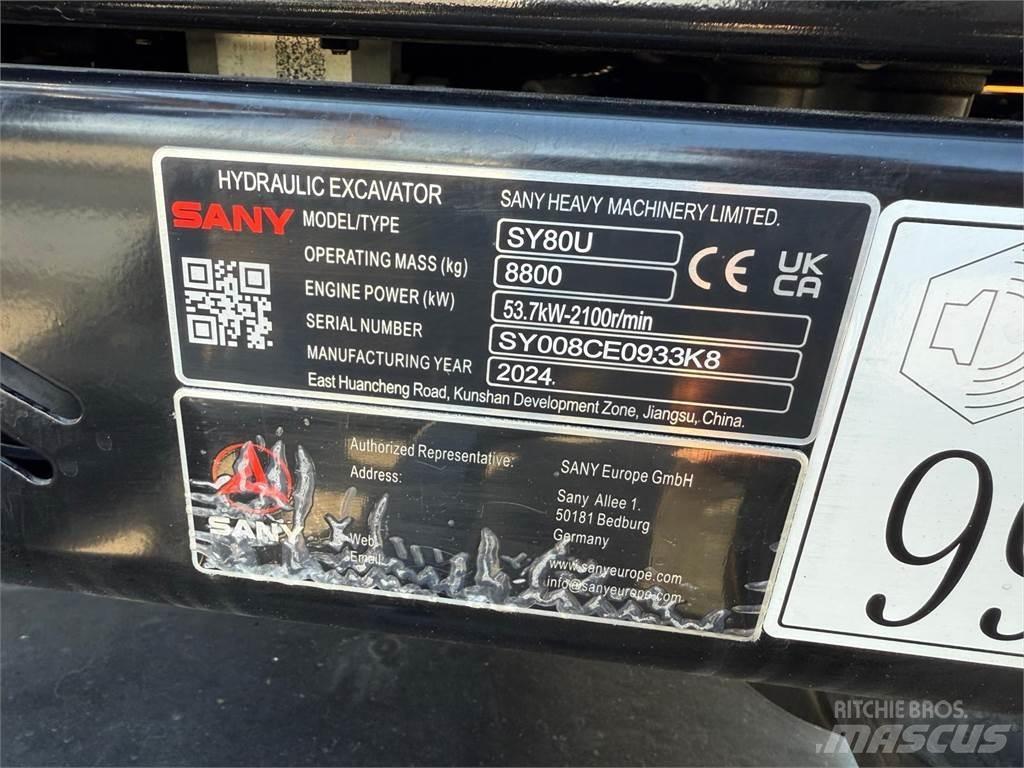 Sany SY80U Средни екскаватори 7т - 12т