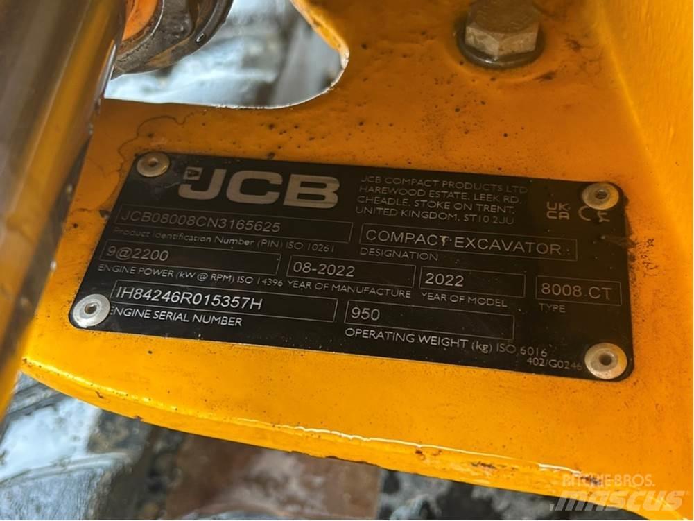JCB MICRO 8008 Мини екскаватори < 7 т