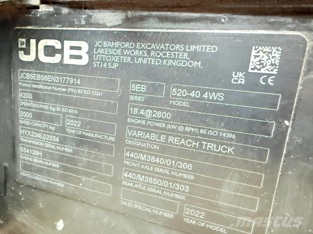 JCB 520-40 Телескопични товарачи