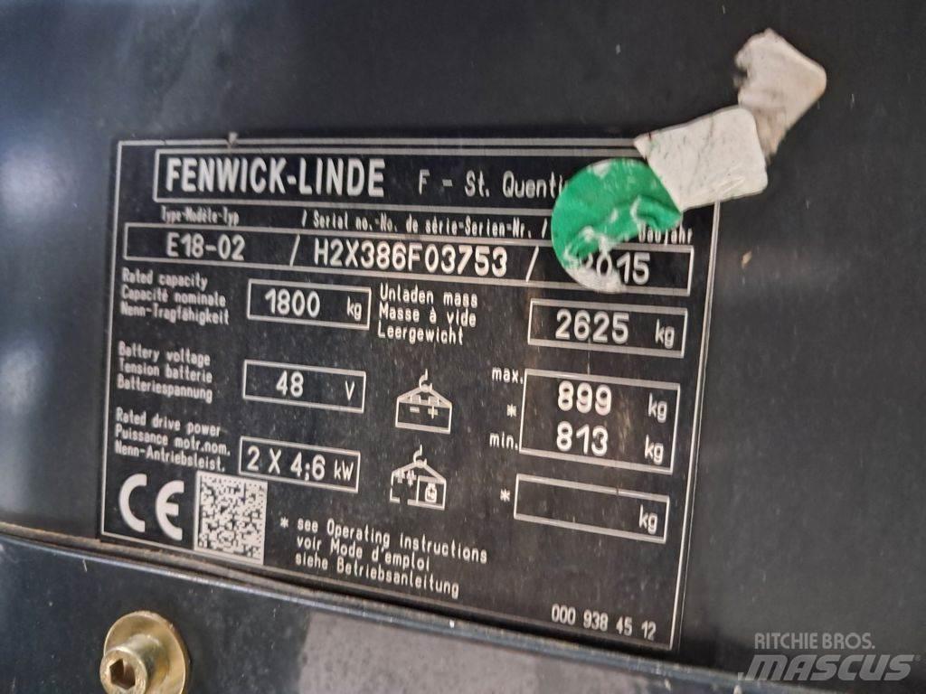 Linde E18-02 Електрически вилични кари-повдигачи