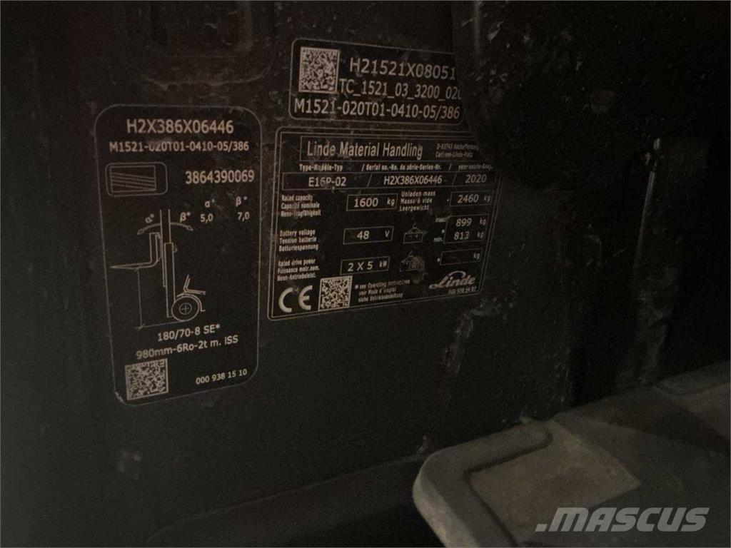 Linde E16P Електрически вилични кари-повдигачи