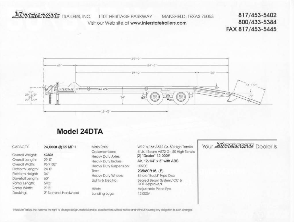Interstate 24DTA Ремаркета за превоз на автомобили
