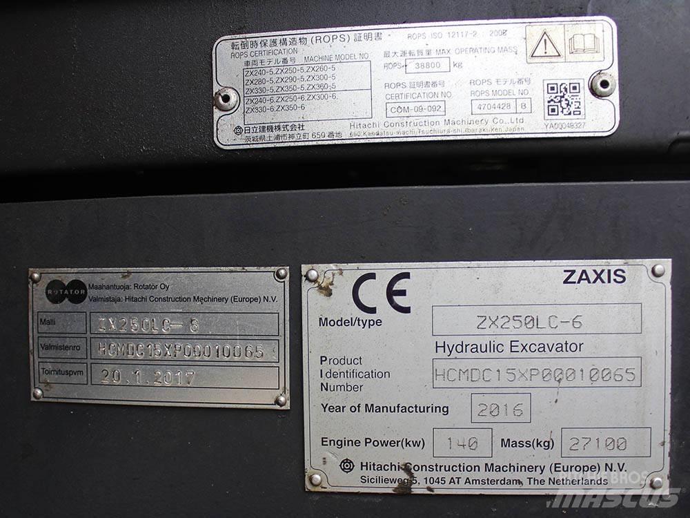 Hitachi ZX 250 LC-6 Верижен екскаватор