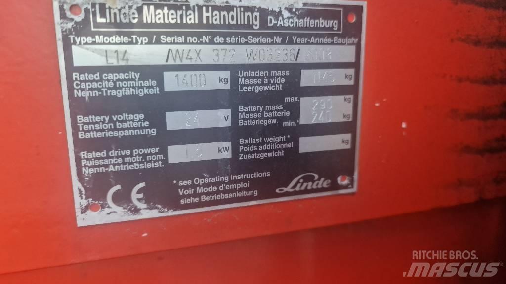Linde L14APi-372 Транспалетни колички с платформи