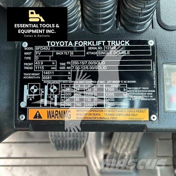 Toyota 8FD40U Дизелови камиони