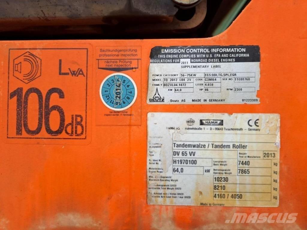 Hamm DV 65 VV Двойни барабанни ролки
