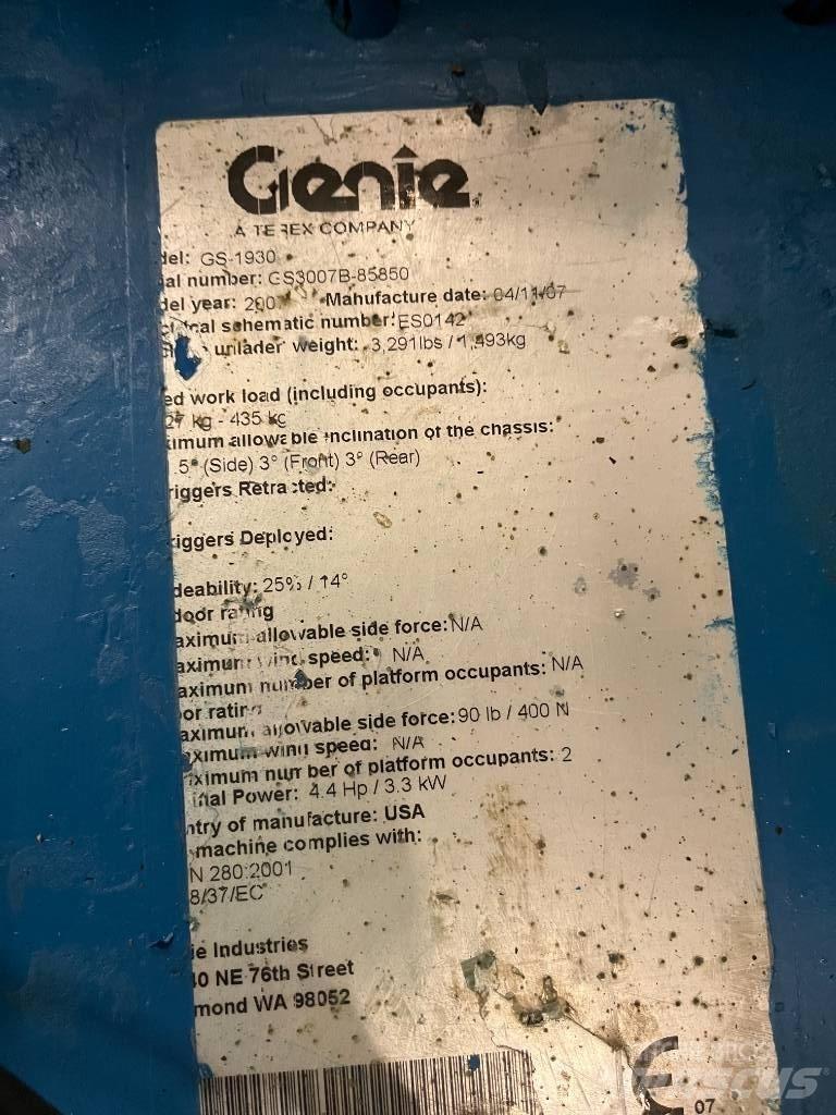 Genie GS 1930 Ножични работни платформи