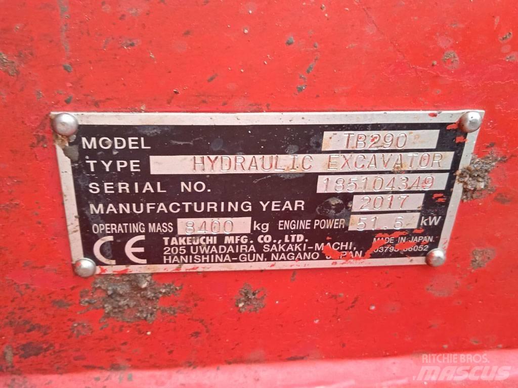 Takeuchi TB290 Мини екскаватори < 7 т
