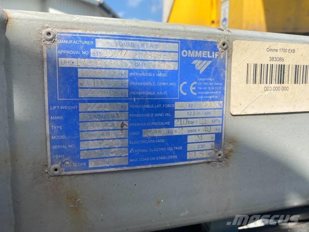 Omme 1700 EBX Моторизирани платформи с ремарке