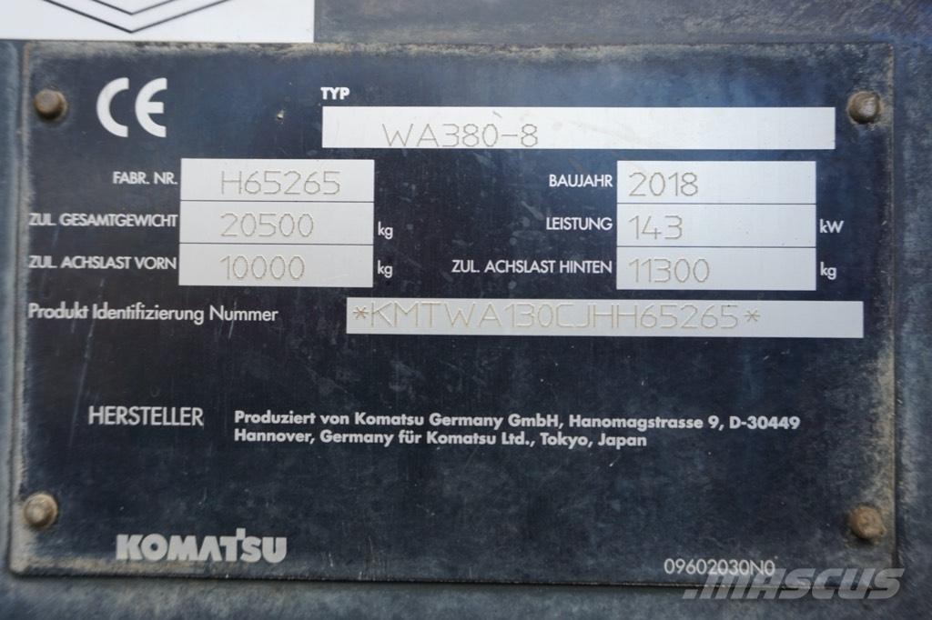 Komatsu WA 380-8 Колесни товарачи