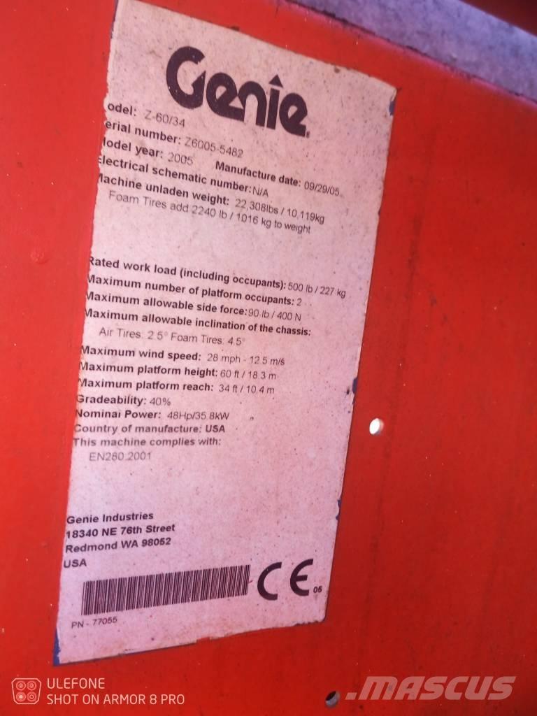 Genie Z 60/34 RT Съчленени стрелови подемници