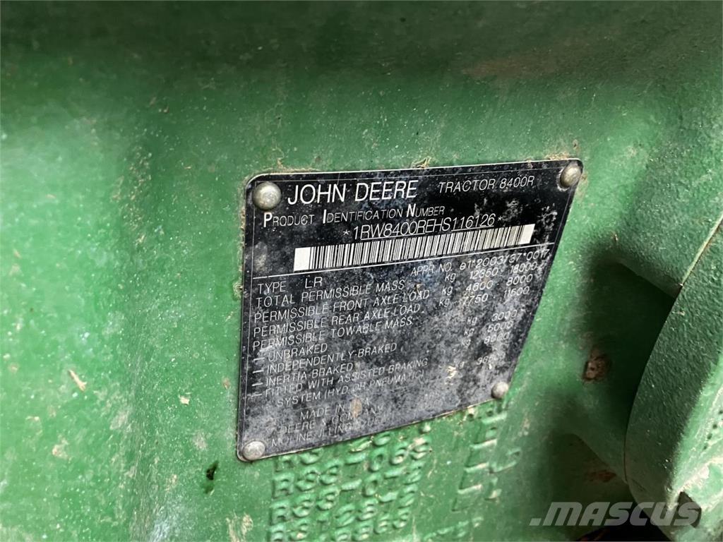 John Deere 8400R Трактори