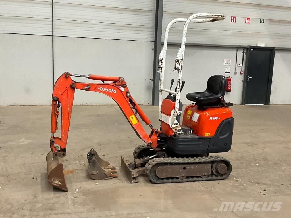 Kubota K 008-3 Мини екскаватори < 7 т