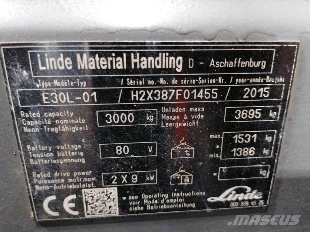 Linde E30L-01 Електрически вилични кари-повдигачи