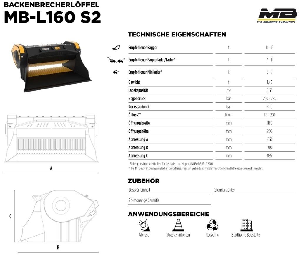 MB Crusher L 160 S2 Чукове/Раздробители
