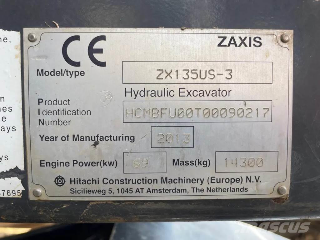 Hitachi ZX135US-3 Верижен екскаватор