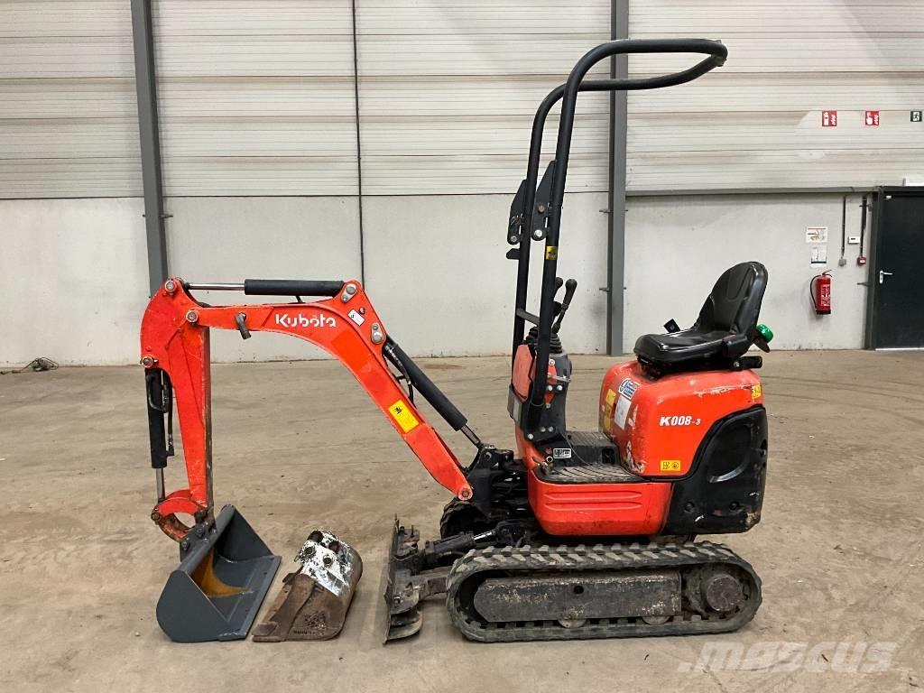 Kubota K 008-3 Мини екскаватори < 7 т