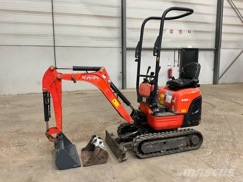 Kubota K 008-3 Мини екскаватори < 7 т