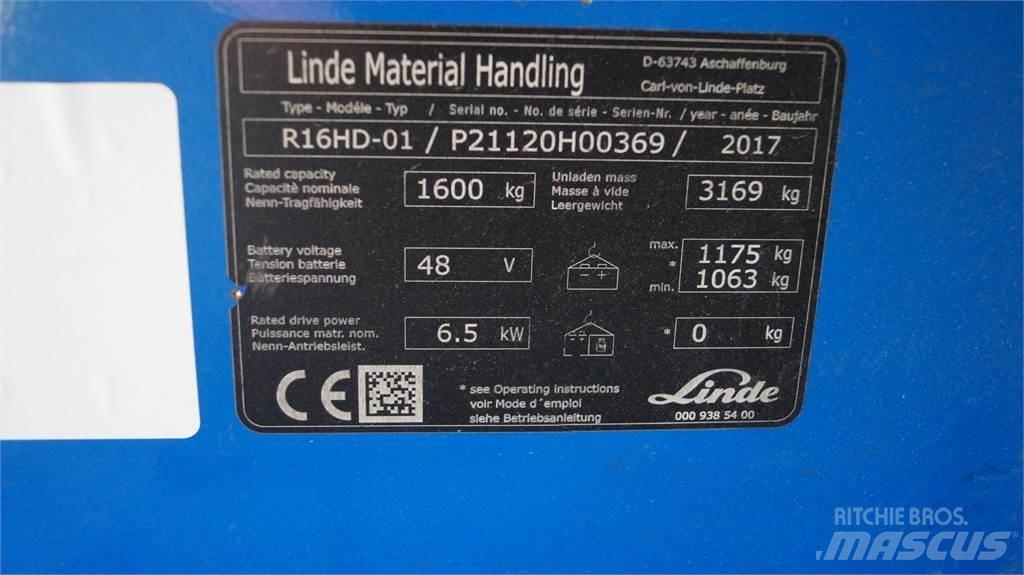 Linde R16HD Ретрак/ Високоповдигач с изместване на вилката напред