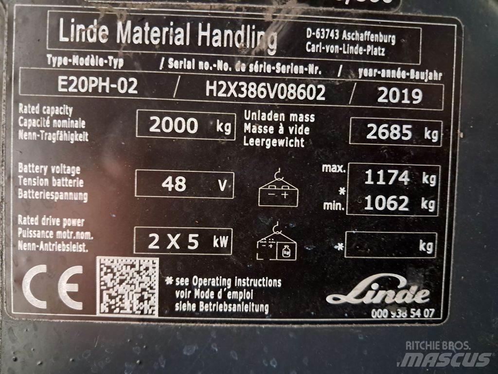 Linde E20PH-02 Електрически вилични кари-повдигачи