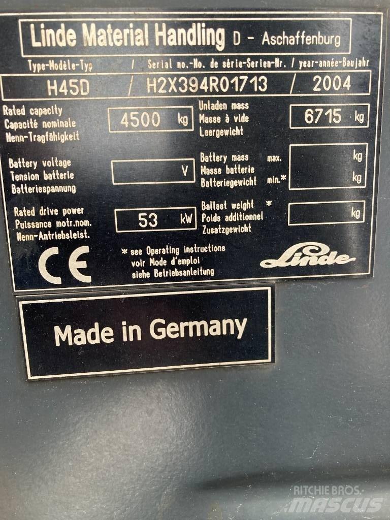 Linde H45D/394-01 Дизелови камиони