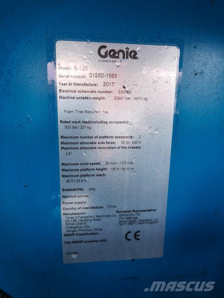 Genie S 125 Съчленени стрелови подемници