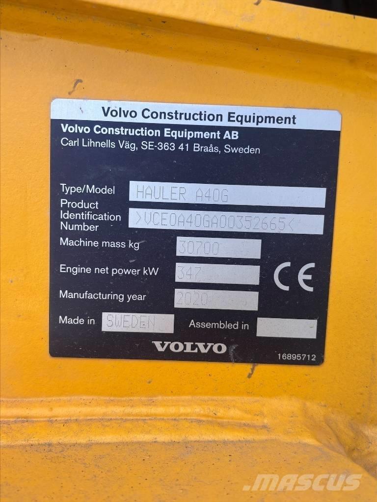 Volvo A40G Дъмпери/моторни превозни средства