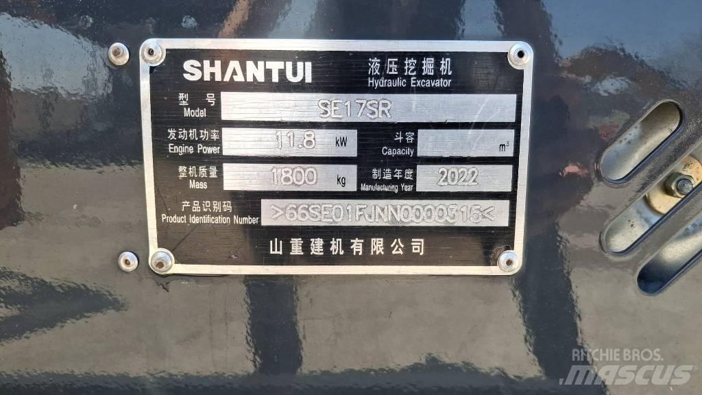 Shantui SE 17 SR Мини екскаватори < 7 т