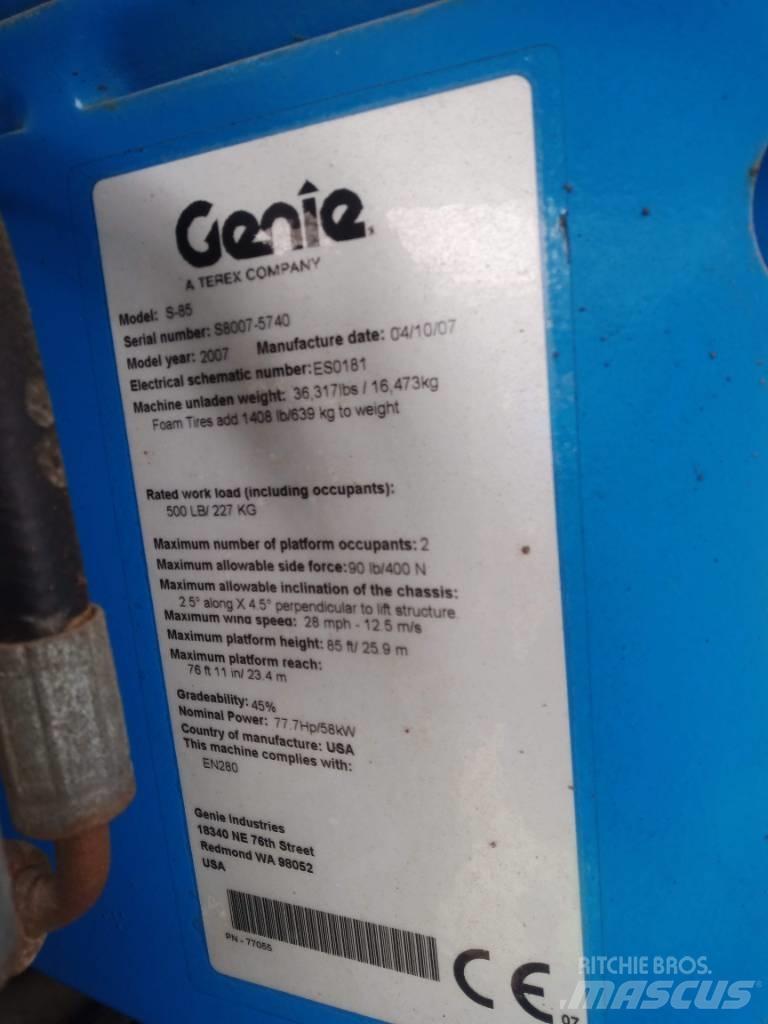 Genie S 85 Телескопични повдигачи
