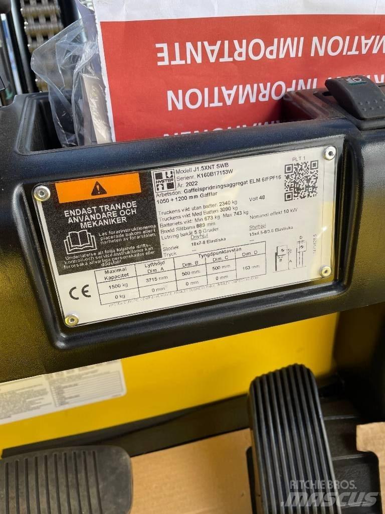 Hyster J1.5 XNT  1,5t Електрически вилични кари-повдигачи