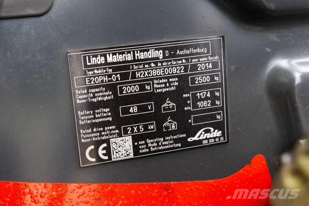 Linde E 20 Електрически вилични кари-повдигачи