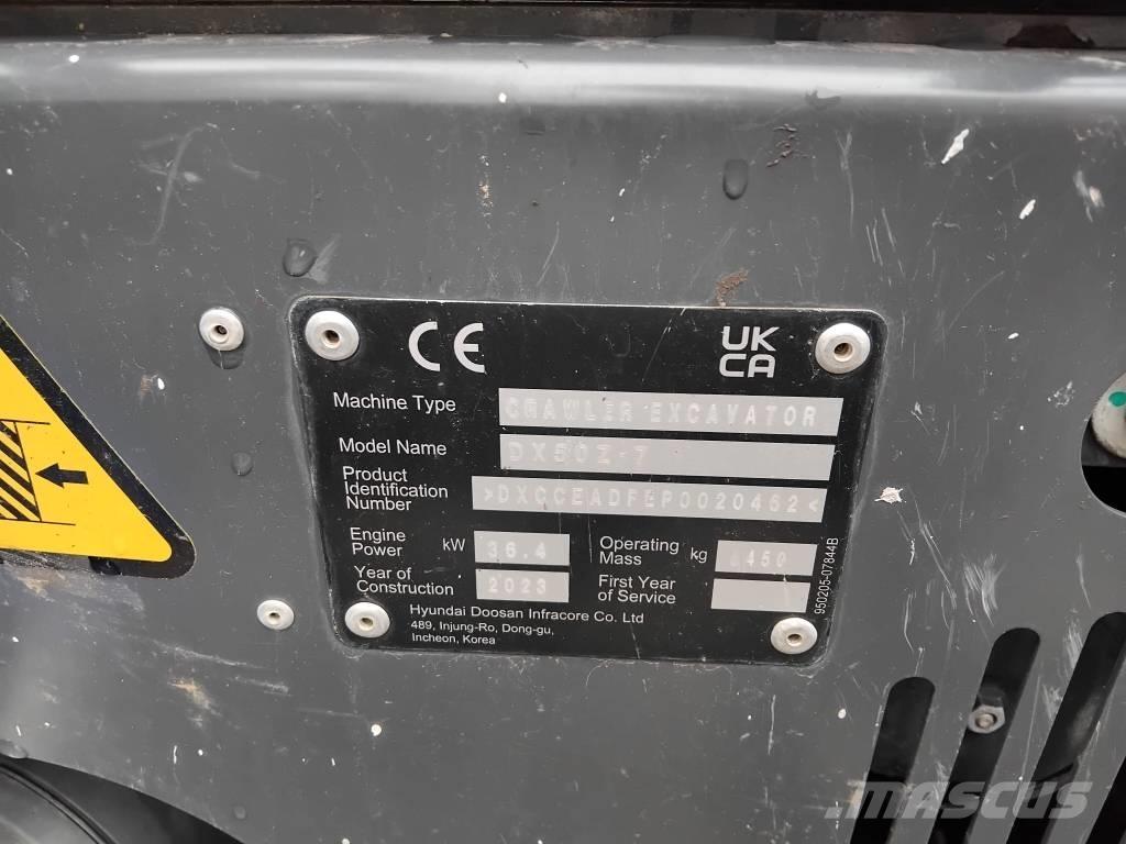 Develon DX 50 Z-7 Мини екскаватори < 7 т