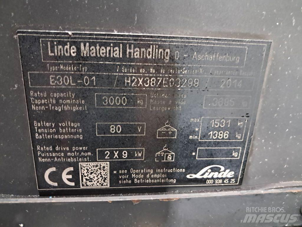 Linde E30L-01 Електрически вилични кари-повдигачи