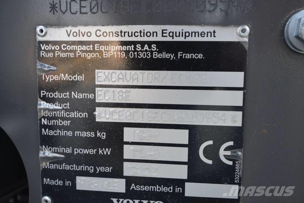 Volvo EC 18 E Мини екскаватори < 7 т