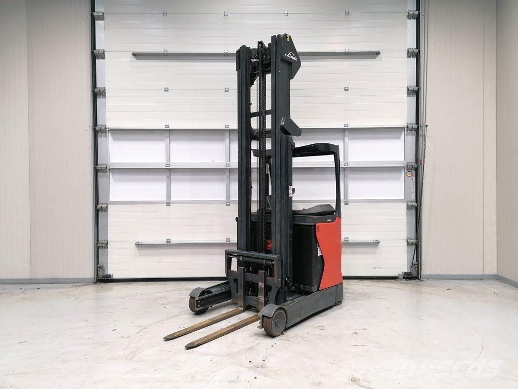 Linde R14-01 Ретрак/ Високоповдигач с изместване на вилката напред
