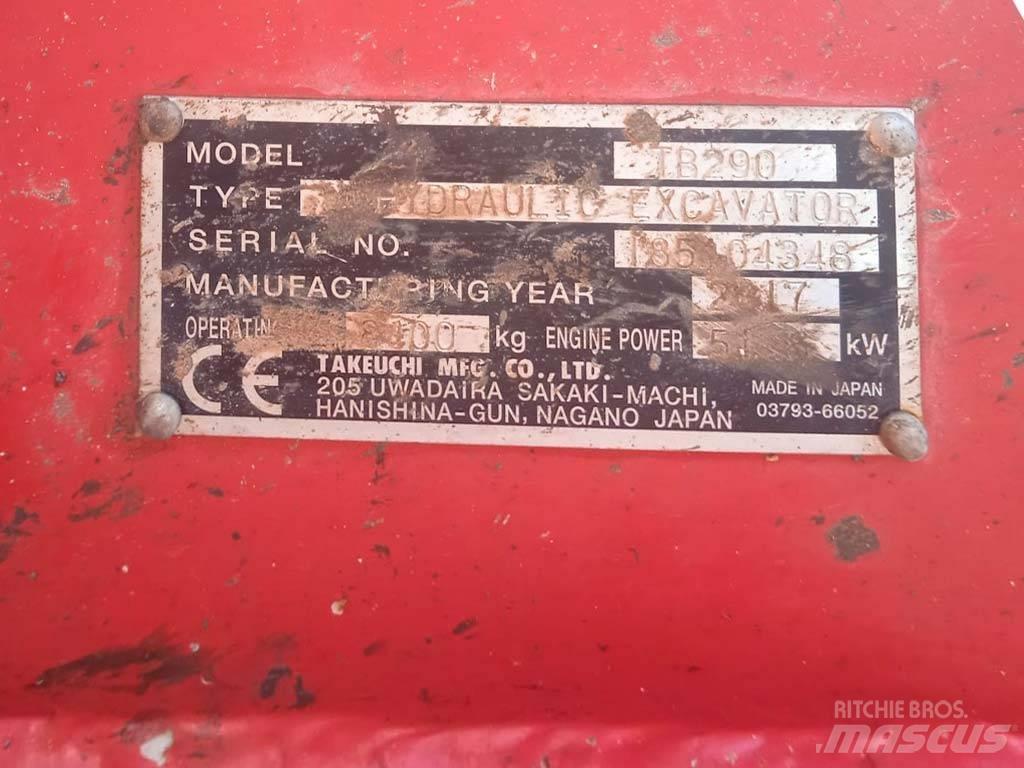 Takeuchi TB290 Мини екскаватори < 7 т