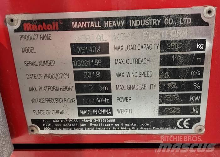 Mantall XE140W Ножични работни платформи